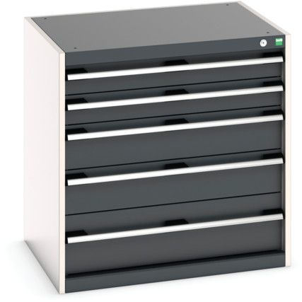 CUBIO CABINET 5 DRAWERS HD WxDxH:800x650x800mm DARK GREY