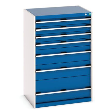 CUBIO CABINET 7 DRAWERS HD WxDxH:800x650x1200mm BLUE