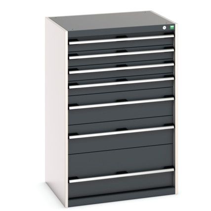 CUBIO CABINET 7 DRAWERS HD WxDxH:800x650x1200mm DARK GREY