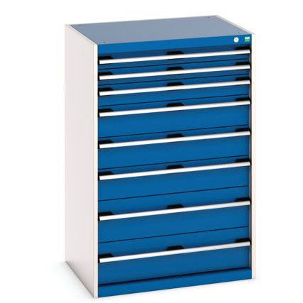 CUBIO CABINET 8 DRAWERS HD WxDxH:800x650x1200mm BLUE