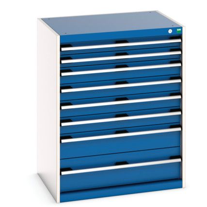 CUBIO CABINET 8 DRAWERS HD WxDxH:800x650x1000mm BLUE