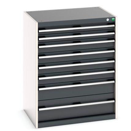 CUBIO CABINET 8 DRAWERS HD WxDxH:800x650x1000mm DARK GREY