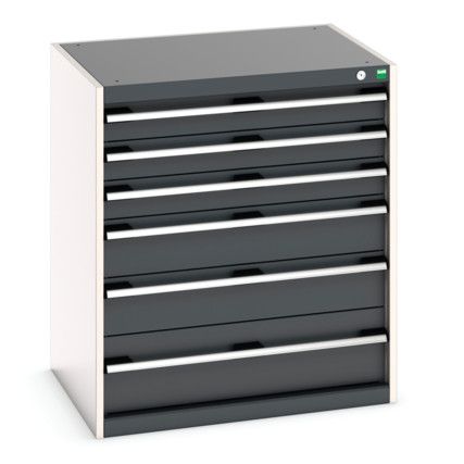 CUBIO CABINET 6 DRAWERS HD WxDxH:800x650x900mm DARK GREY