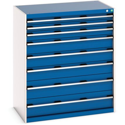 CUBIO CABINET 8 DRAWERS HD WxDxH:1050x650x1200mm BLUE