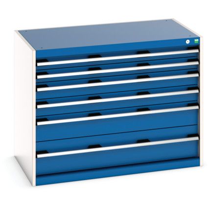 CUBIO CABINET 6 DRAWERS HD WxDxH:1050x650x800mm BLUE