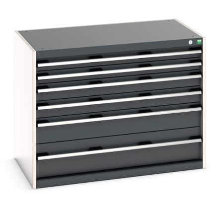 CUBIO CABINET 6 DRAWERS HD WxDxH:1050x650x800mm DARK GREY