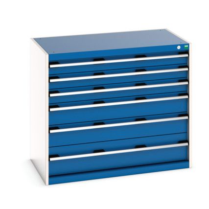 CUBIO CABINET 6 DRAWERS HD WxDxH:1050x650x900mm BLUE