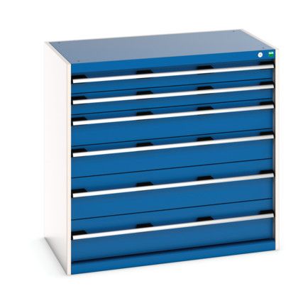 CUBIO CABINET 6 DRAWERS HD WxDxH:1050x650x1000mm BLUE