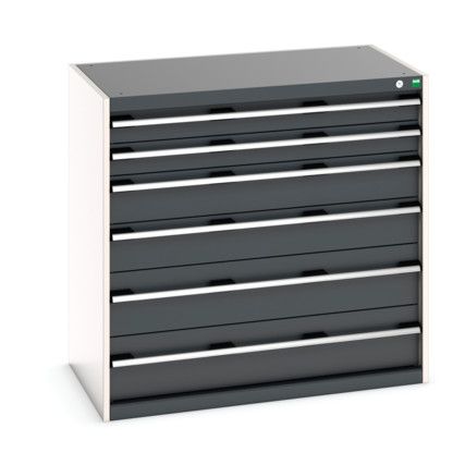 CUBIO CABINET 6 DRAWERS HD WxDxH:1050x650x1000mm DARK GREY