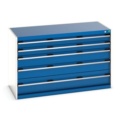 CUBIO CABINET 5 DRAWERS HD WxDxH:1300x650x800mm BLUE