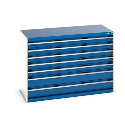 CUBIO CABINET 7 DRAWERS HD WxDxH:1300x650x900mm BLUE