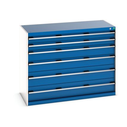 CUBIO CABINET 6 DRAWERS HD WxDxH:1300x650x1000mm BLUE