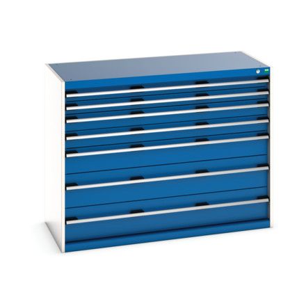 CUBIO CABINET 7 DRAWERS HD WxDxH:1300x650x1000mm BLUE