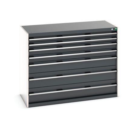 CUBIO CABINET 7 DRAWERS HD WxDxH:1300x650x1000mm DARK GREY