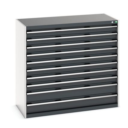 CUBIO CABINET 10 DRAWERS HDWxDxH: 1300x650x1200mm DARK GREY