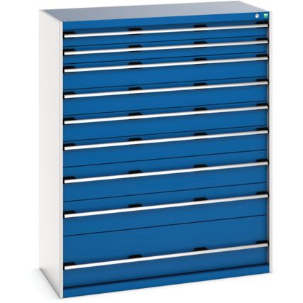 CUBIO CABINET 9 DRAWERS HD WxDxH:1300x650x1600mm BLUE