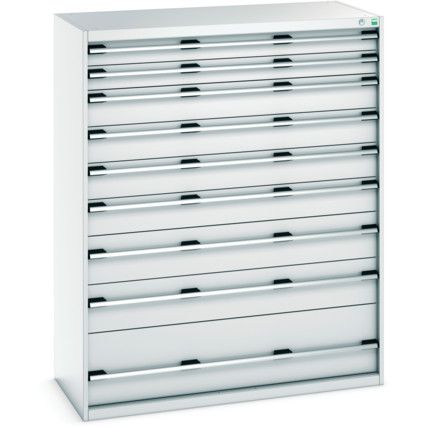 CUBIO CABINET 9 DRAWERS HD WxDxH:1300x650x1600mm GREY