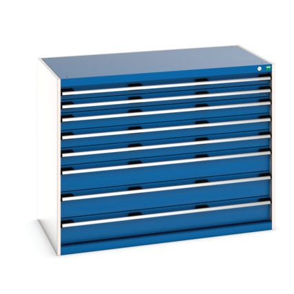 CUBIO CABINET 8 DRAWERS HD WxDxH:1300x650x1000mm BLUE