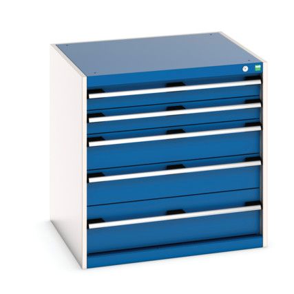 CUBIO CABINET 5 DRAWERS HD WxDxH:800x750x800mm BLUE