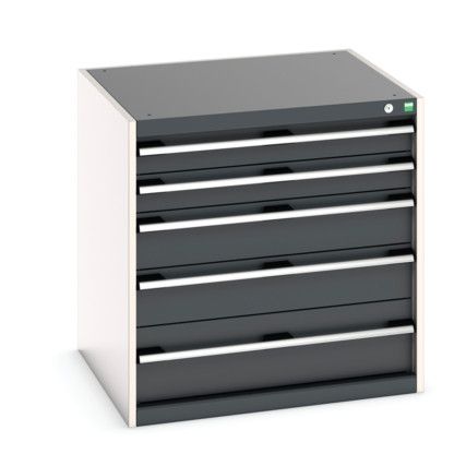 CUBIO CABINET 5 DRAWERS HD WxDxH:800x750x800mm DARK GREY