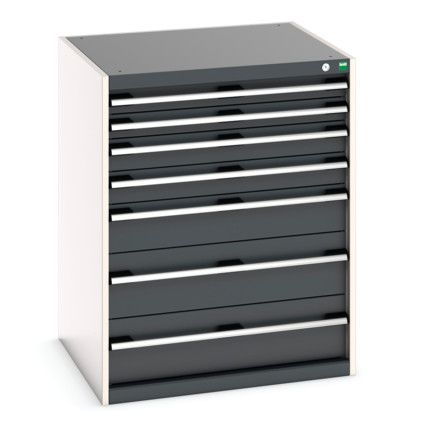 CUBIO CABINET 7 DRAWERS HD WxDxH:800x750x1000mm DARK GREY