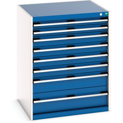 CUBIO CABINET 8 DRAWERS HD WxDxH:800x750x1000mm BLUE