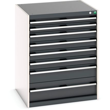 CUBIO CABINET 8 DRAWERS HD WxDxH:800x750x1000mm DARK GREY