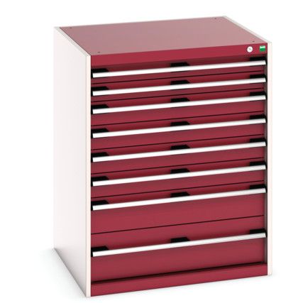 CUBIO CABINET 8 DRAWERS HD WxDxH:800x750x1000mm RED