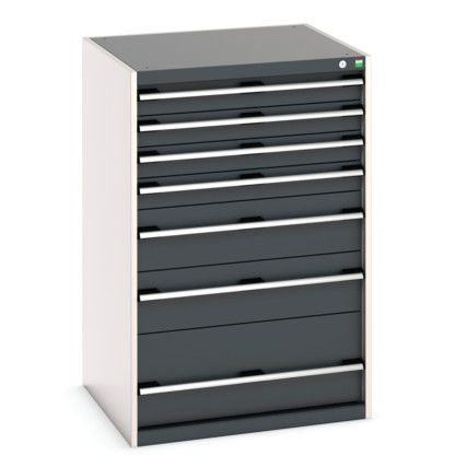 CUBIO CABINET 7 DRAWERS HD WxDxH:800x750x1200mm DARK GREY