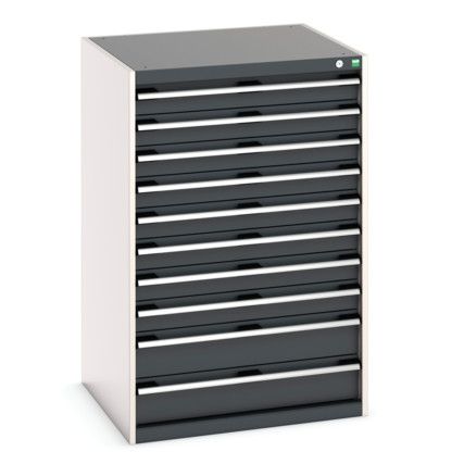 CUBIO CABINET 10 DRAWERS HDWxDxH: 800x750x1200mm DARK GREY