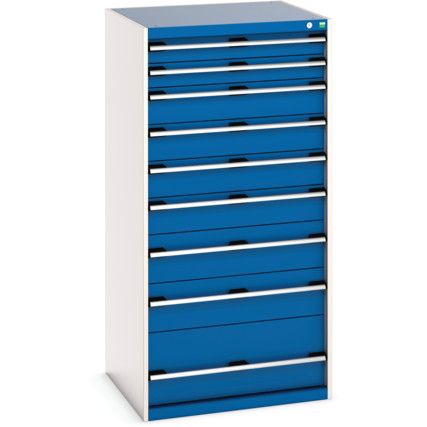 CUBIO CABINET 9 DRAWERS HD WxDxH:800x750x1600mm BLUE