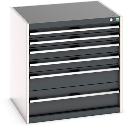 CUBIO CABINET 6 DRAWERS HD WxDxH:800x750x800mm DARK GREY