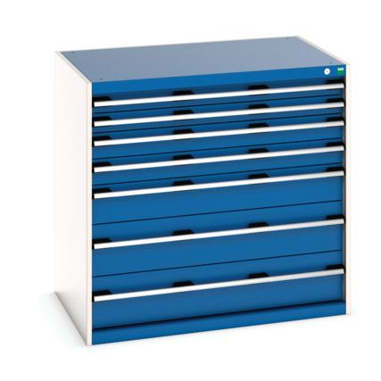 CUBIO CABINET 7 DRAWERS HD WxDxH:1050x750x1000mm BLUE