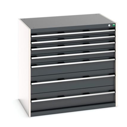 CUBIO CABINET 7 DRAWERS HD WxDxH:1050x750x1000mm DARK GREY