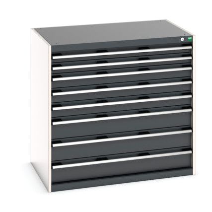 CUBIO CABINET 8 DRAWERS HD WxDxH:1050x750x1000mm DARK GREY