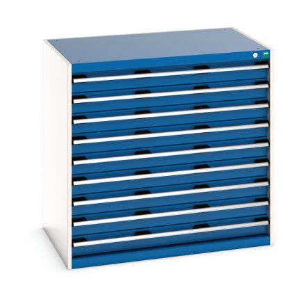 CUBIO CABINET 9 DRAWERS HD WxDxH:1050x750x1000mm BLUE