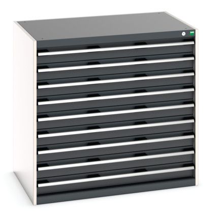 CUBIO CABINET 9 DRAWERS HD WxDxH:1050x750x1000mm DARK GREY