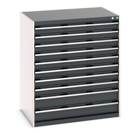 CUBIO CABINET 10 DRAWERS HDWxDxH: 1050x750x1200mm DARK GREY