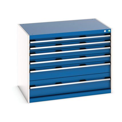 CUBIO CABINET 6 DRAWERS HD WxDxH:1050x750x800mm BLUE