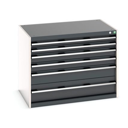 CUBIO CABINET 6 DRAWERS HD WxDxH:1050x750x800mm DARK GREY