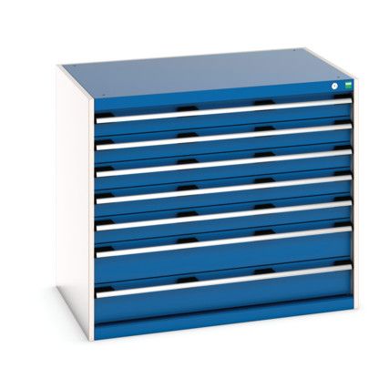 CUBIO CABINET 7 DRAWERS HD WxDxH:1050x750x900mm BLUE