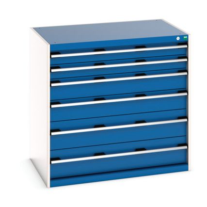 CUBIO CABINET 6 DRAWERS HD WxDxH:1050x750x1000mm BLUE