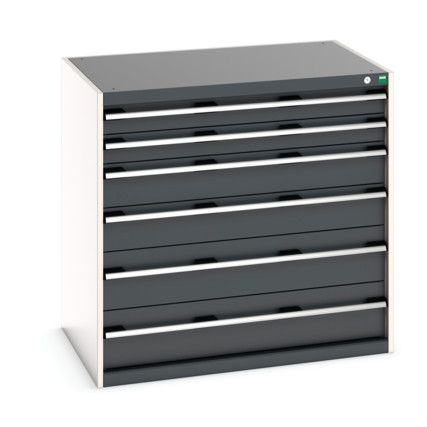 CUBIO CABINET 6 DRAWERS HD WxDxH:1050x750x1000mm DARK GREY