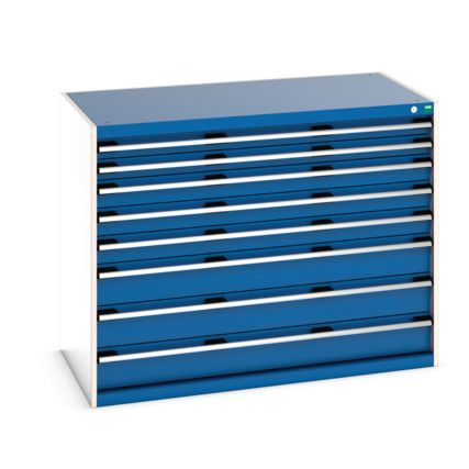 CUBIO CABINET 8 DRAWERS HD WxDxH:1300x750x1000mm BLUE