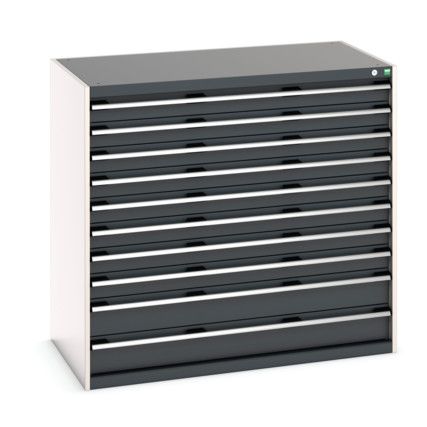 CUBIO CABINET 10 DRAWERS HDWxDxH: 1300x750x1200mm DARK GREY