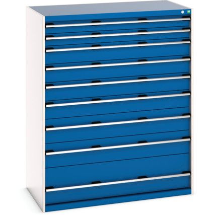 CUBIO CABINET 9 DRAWERS HD WxDxH:1300x750x1600mm BLUE