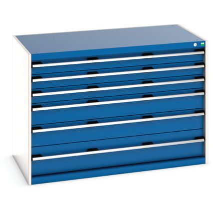 CUBIO CABINET 6 DRAWERS HD WxDxH:1300x750x900mm BLUE