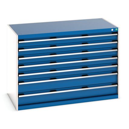 CUBIO CABINET 7 DRAWERS HD WxDxH:1300x750x900mm BLUE