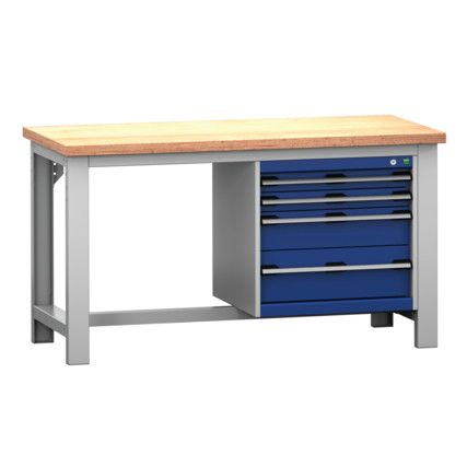 CUBIO FW BENCH MPX & 4 CABINET WxDxH: 1500x750x840mm BLUE