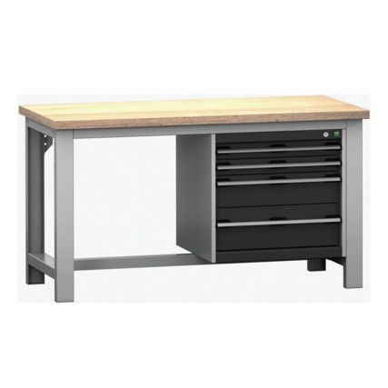 CUBIO FW BENCH MPX & 4 CABINET WxDxH: 1500x750x840mm DARK GREY